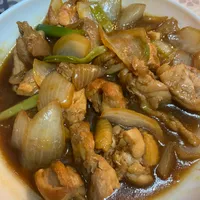 蔥燒照燒醬雞腿排