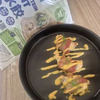 氣炸水餃佐蛋黃醬
