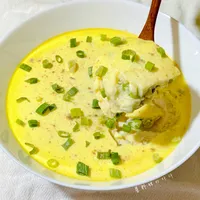 🥚吻仔魚豆腐毛豆蒸蛋