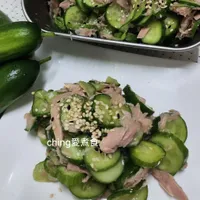 夏日小菜同樂會-涼拌鮪魚黃瓜