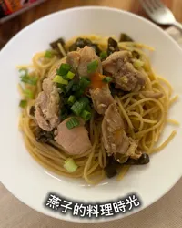 常備料理｜剝皮辣椒雞義大利麵佐貝里斯辣醬