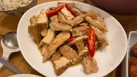 香煎雞柳油豆腐