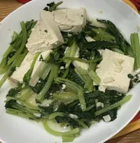 蒜香奶油油菜板豆腐
