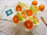 不難的「砂糖橘三明治」美得像花磚♡