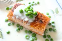 白醬豌豆鮭魚