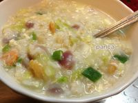 蝦米洋蔥菜蛋粥【剩飯料理】。胖卡瘦不了食譜