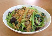 肉鬆香菇水炒油菜