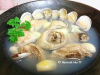 蛤蜊蒜頭雞湯