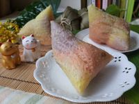 與 【粽】不同，彩色越光米粽