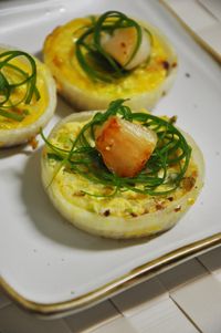 干貝洋蔥圈烤蛋