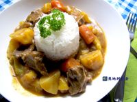[蘋果]咖喱牛肉－幸福拼飯版本