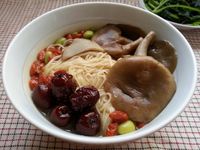 素鮑菇藥膳麵線(素鱈魚)