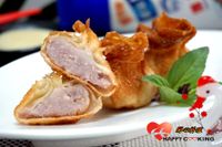 芋香炸餛飩~鷹牌煉奶