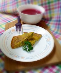 原味料理- 薑黃金針菇蛋餅(蛋素)