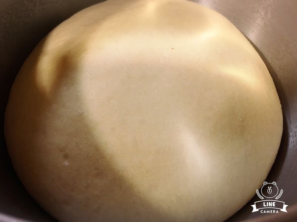 除奶油外將所有材料攪拌混合(需先做好湯種），攪拌混合圴勻後，最後再加入發酵奶油打至麵糰可拉出薄膜，整圓後靜置發酵80分鐘。