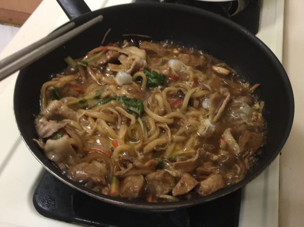 最後淋上蛋液跟蔥花