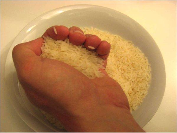 準備好哪個超市都不缺的金象香米，不用洗；
Prepare the very common Thai rice we daily consume, without washing.