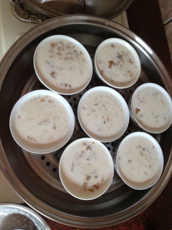 步驟13再倒入米漿