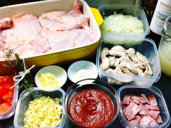 食材大致如上圖
烤箱先設定190度預熱