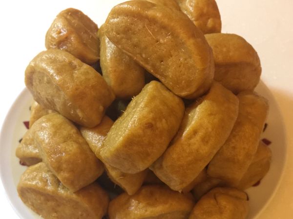 將熟地瓜壓成泥
生地瓜則是蒸熟後壓成泥