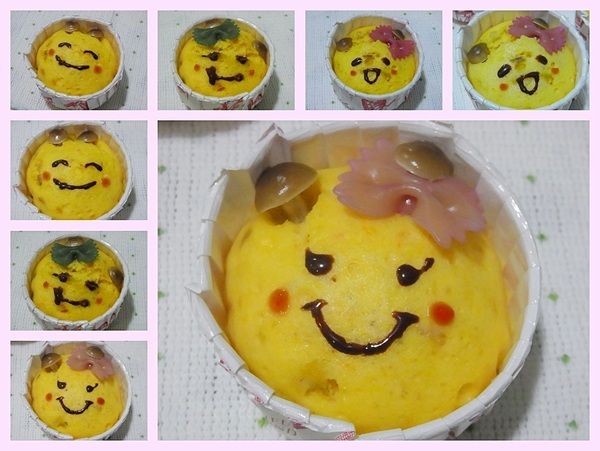 用巧克力和番茄醬畫出表情