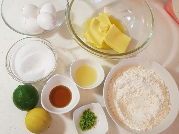 準備材料:
冷藏奶油先拿出來退冰軟化(可先放微波30秒)
1顆檸檬皮刨屑備用
低筋麵過篩