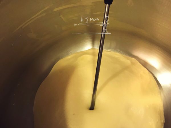 做法跟一般吐司一樣
打好麵糰（終溫控制在26-28度 麵糰光滑 有彈性）基發至2倍大