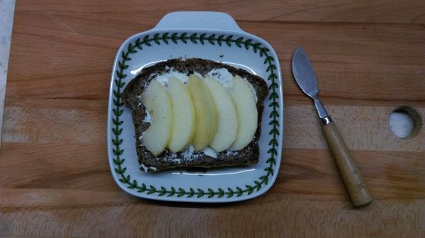 蘋果切片擺上去