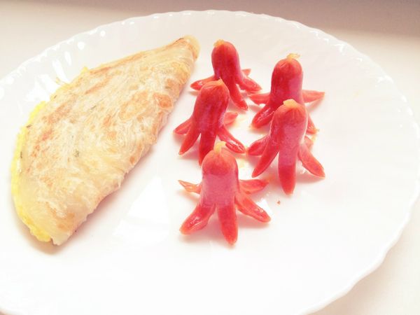 早午餐配上蔥餅加蛋，十分飽足。