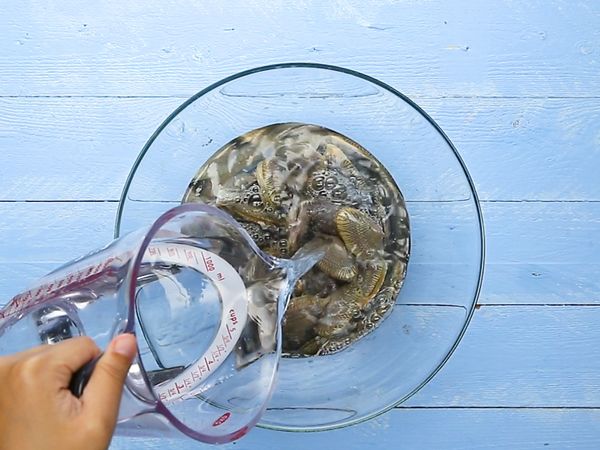 海瓜子吐沙秘訣：浸泡50度溫水15分鐘。