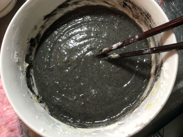 拌均勻會像這樣，也沒有結塊，