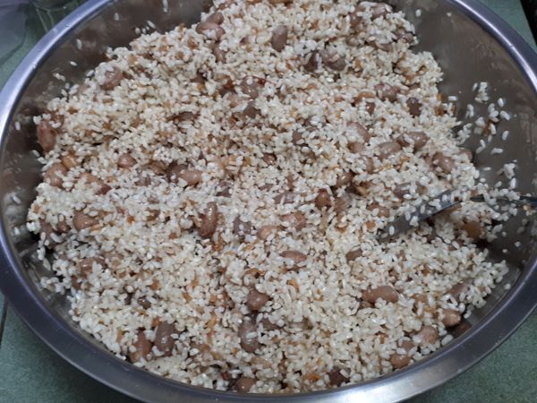 所有材料混合均勻