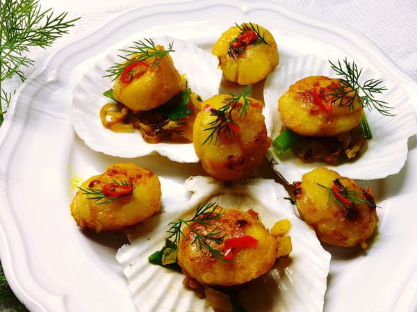 鮮美的薑黃干貝，真是令人垂涎三尺⋯⋯