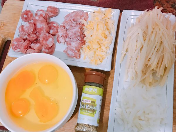 吃一個豪華版的烘蛋
上食材