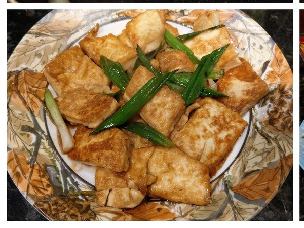 美味的紅燒豆腐 上菜