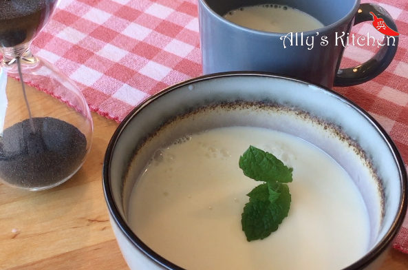 不到一分鐘，就可凝結。