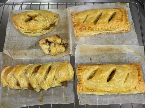 放入200度烤箱烤18分鐘。