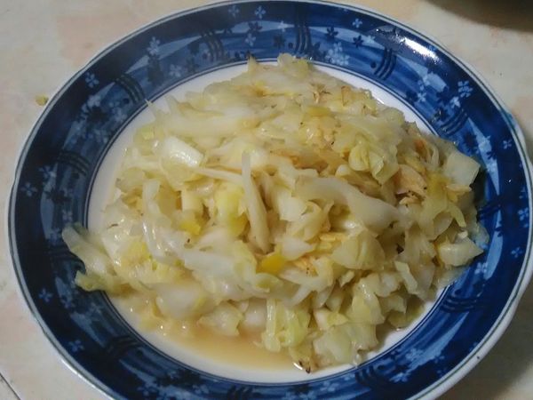清炒高麗菜完成