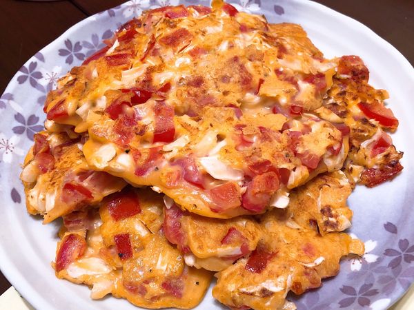 這次一人份煎壞散掉😅
成品照片是另一次煎的！