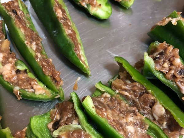 鑲肉的數量多少可依個人喜好做調整