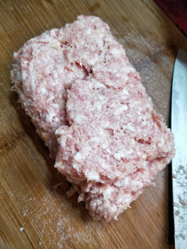 絞肉不容易分離，就是完成了