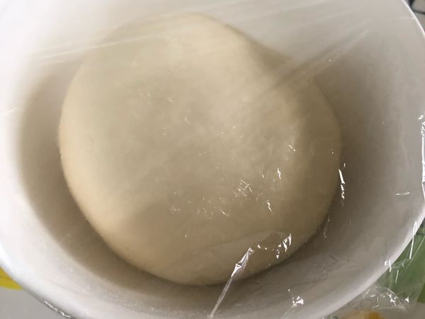 揉光後的樣子，蓋上保鮮膜準備發酵囉！