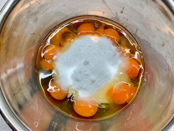 蛋 糖 蜂蜜攪拌均勻後