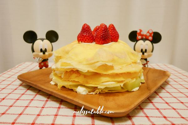 最後，就完成了超好吃的水果千層蛋糕啦！