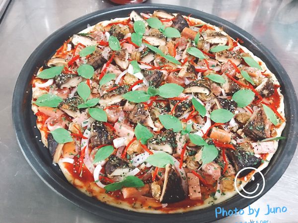 放一些九層塔葉（可省略）