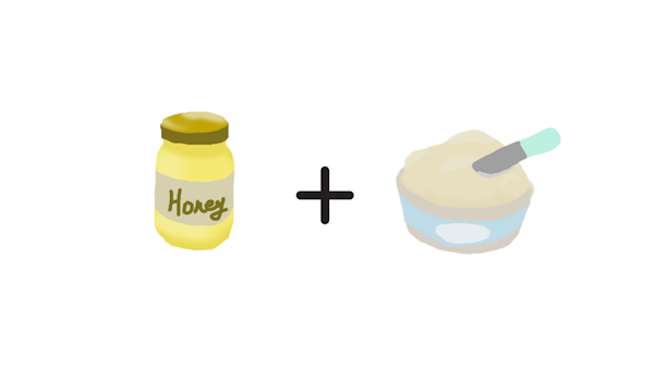 把蜂蜜和Cream cheese拌勻，調和成抹醬備用