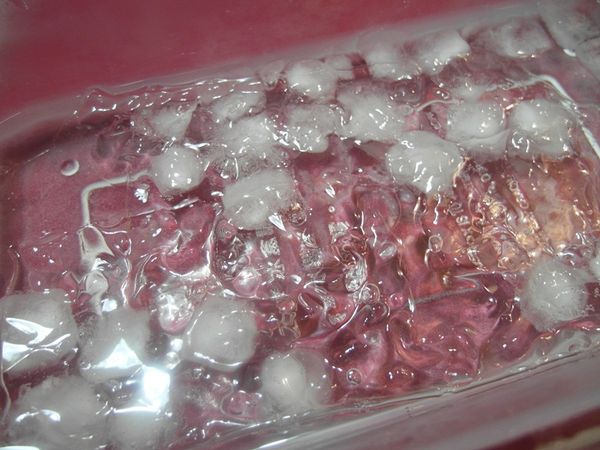 吉利丁泡冰水五分鐘後撈出瀝乾水份.