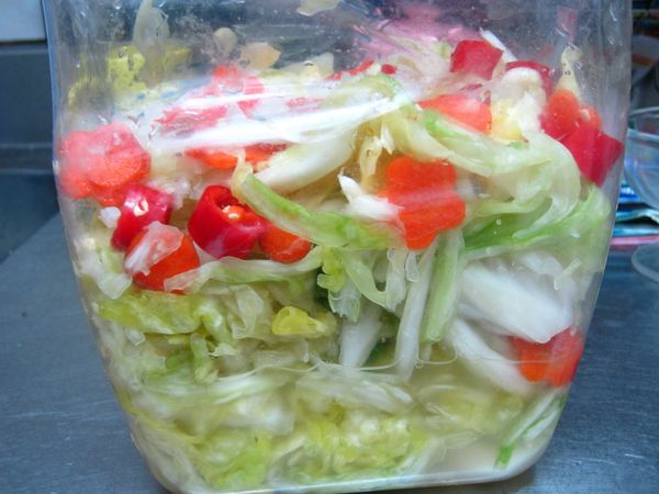 入密封容器中，進冰箱冷藏；第二天即可食用。