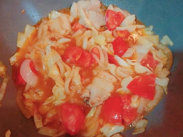 最後起鍋前倒入太白粉水即可起鍋。