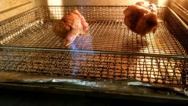 氣炸鍋溫度設定
設定華氏250度, 烤10分鐘, 然後再設定華氏375度, 氣炸7-10 分鐘